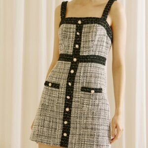 Houndstooth Tweed Dress